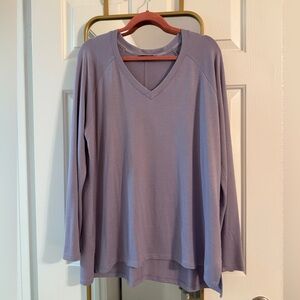 Banana Republic Lavender Long Sleeve V-Neck Top